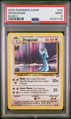 2000 POKEMON GAME BASE 2 #22 DRAGONAIR BASE SET II PSA 9 MINT - Image 1 of 2
