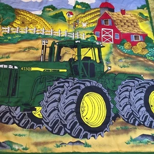 John Deere Tractor Wall Hanging Quilted 33.5" x 34" - Picture 1 of 8