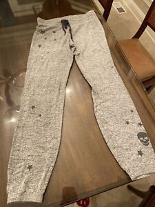 pj salvage size xsmall grey skull lounge pants. with skull and Stars