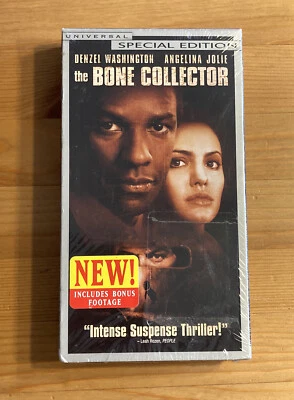 Vtg SEALED The Bone Collector VHS Cassette Tape Angelina Jolie Denzel Washington - Image 1 of 4