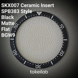 Inserto de bisel SKX007 cerámica BGW9 (estilo SPB383) / plano / negro mate - SEIKO MOD - Imagen 1 de 1