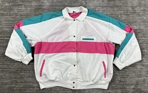 Bay Club by Catalina Jacket Womens 16 Multicolor Snap Made in USA 90s - Picture 1 of 15