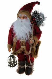 Figura de Papá Noel de 18" bolsa de transporte de conos de pino estatua de Navidad - decoración de Navidad - Imagen 1 de 3