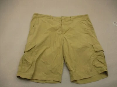 Shorts de caminhada MOUNTAIN HARDWEAR tamanho 38 masculino bege mistura de algodão vários bolsos 674 - Imagem 1 de 4