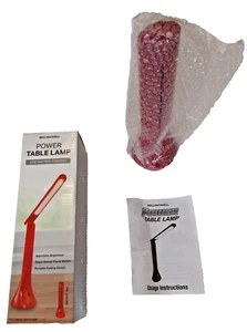 Bell & Howell Lot of 3 New USB/Battery Power Table Lamp 9.5" Tall- USB Cable-RED - Picture 1 of 8