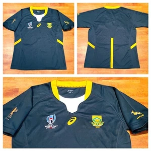 Maglia Sudafrica Squadra Rugby Asics Giappone 2019 Mondiali Uomo Tg Large Verde - Foto 1 di 14