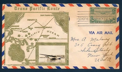 1941 Honolulu Hawaii, Clipper, Crosby cachet SCHOFIELD BARRACKS STATION cancel - Image 1 of 4