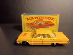 Matchbox #20C Chevrolet Impala Taxi Cab 1965  In Solid Original E4 Box - Picture 1 of 18