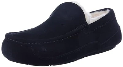UGG MEN'S ASCOT SLIPPERS - SIZE: MEN 10 - BLACK - Image 1 of 4