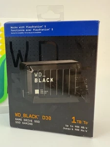 WD_Black D30 Game Drive SSD 1TB Brand NEW PlayStation 5 PS5 Western Digital NEW! - Picture 1 of 4