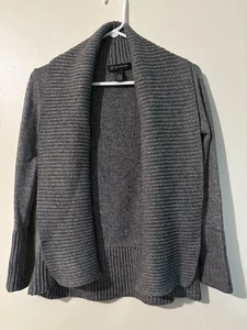 INC International Concepts Damen Strickjacke Gr. P grau gerippt Schalkragen - Bild 1 von 15