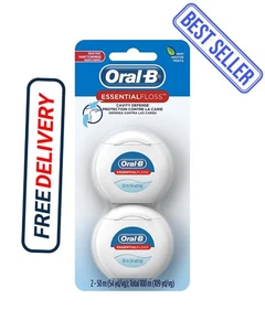 Oral-B Essentialfloss Filo interdentale di difesa della cavità, 50 M, confezione da 2 - Foto 1 di 4