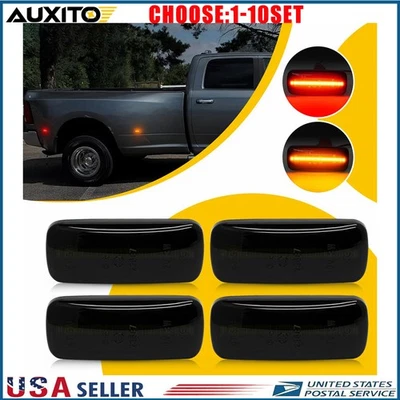 Luces de señalización laterales dobles LED para Dodge RAM 2500HD 3500HD 2010-2018 4-20X Foto 1 de 4