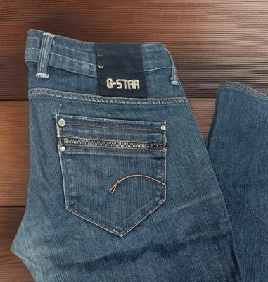 Corbet recto vintage G-Star crudo para mujer 30x32 bolsillos con cremallera tiro bajo 03301 Foto 1 de 4