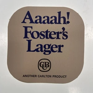 Publicidad ORIGINAL RETRO Basura Curiosidades Bar Bebida Posavasos Cueva Cerveza Fosters Lager - Imagen 1 de 3