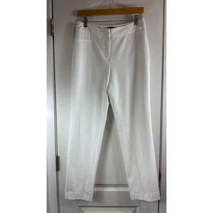Rafaella Women's Curvy White Pants Lined Polyester Rayon Spandex Size 4 - Picture 1 of 9