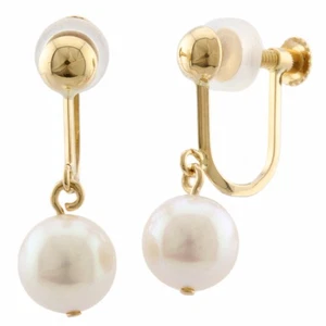 TASAKI Earring K18 yellow gold Pearl used - Picture 1 of 6