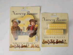 Anne Geddes Nursery Light Switch Plate & Drawer Pulls Yellow NEW - Picture 1 of 3