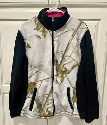 Northcrest女式XL白色迷彩和黑色拉链外套 — 第 1/4 张图片