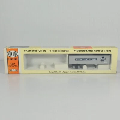 Con-Cor 1/87 HO Scale Norfork &Western 40' Dry Van Trailer Freight Train - Image 1 of 4