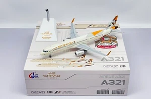 JC WINGS ETHIAD AIRWAYS AIRBUS A321 1:200 DIE-CAST MODEL LH2ETD402 IN STOCK - Picture 1 of 3