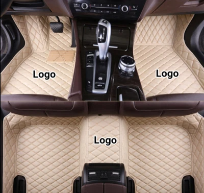 For Volvo Car Floor Mats Carpet All Models PU Leather Luxury 2 Rows Auto Pad - Image 1 of 4