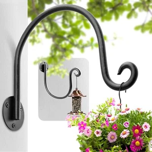 Hanging Plant Hooks Outdoor Plant Hangers Bracket for Wall - 8 Inch Metal Bir... - Picture 1 of 9
