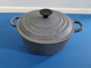 Le Creuset Grey Classic Enamel Cast Iron Grey 20cm Casserole Pot Pan Dutch Oven - Picture 1 of 15