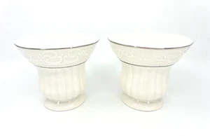 NEW Russ Classical White Porcelain Tart Candle Wax Warmer Burner Set of 2 - Bild 1 von 5