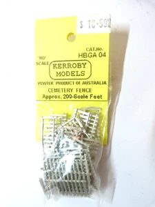 Cerca de cementerio Kerroby Models escala HO 1/87 detalle de metal blanco parte #HBGA04 - Imagen 1 de 3