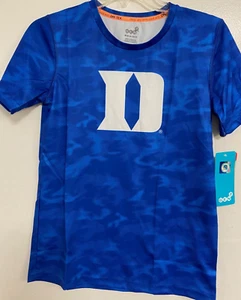 Duke Blue Devils GEN 2 Blue Camo Dri-Tek Youth S/S T-Shirt Medium 10/12 - Picture 1 of 3