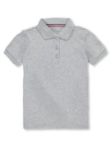 French Toast Girls' Picot Collar S/S Polo - Picture 1 of 16