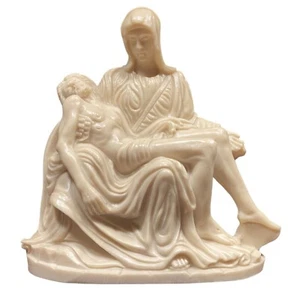 Vintage A. Giannetti Pietà Statue Madonna & Christus Katholisch Resin Italien Figur - Bild 1 von 7