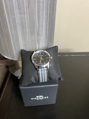 RELOJ COACH AUTÉNTICO PARA HOMBRE NEGRO GRIS, AZUL MARINO Y AZUL NUEVO CON ETIQUETAS Foto 1 de 4