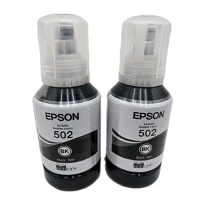 Original Epson 502 Tintenflasche schwarz 2er Pack für ET-2700 ET-2750 ET-3700 ET-3750  - Bild 1 von 2