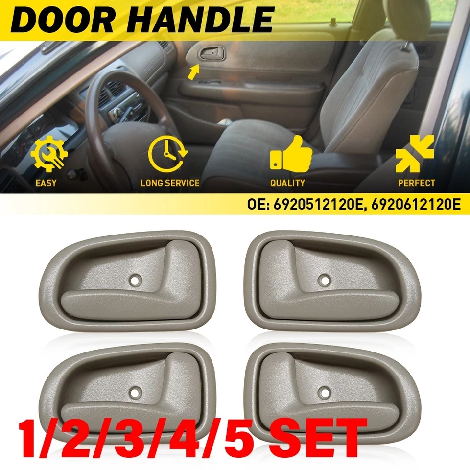内部内前后门把手适用于 1993 - 1997 Geo Prizm 米色 1-5SET — 第 1/4 张图片