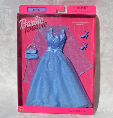 Barbie Fashion Avenue London Premiere blue gown New in Package Mattel 2001 25755 - Image 1 of 3