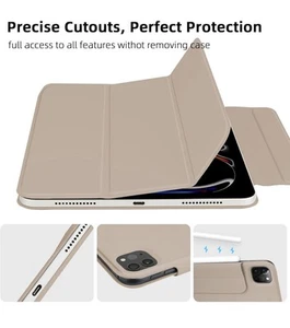 iPad Case Magnetic Beige New For iPad Pro 11” - Picture 1 of 10