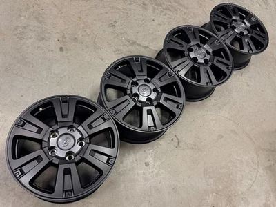 20" TOYOTA TUNDRA SEQUOIA BLACK PRO ROCK OEM FACTORY STOCK WHEELS RIMS 5X150 TRD - Image 1 of 4