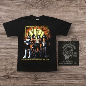 Camiseta De Colección 96-97 KISS Alive/Gira Negra Mundial Concierto Omaha Grande Rara - Imagen 1 de 4
