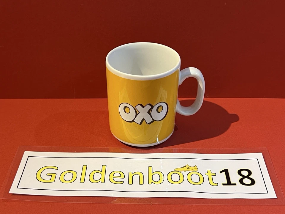 Taza retro vintage 1991 Oxo amarillo cubo de salsa Foto 1 de 4