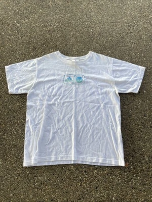 Vintage 90s Y2K Adidas Tennis Graphic T-Shirt Tagged Large READ MEASUREMENTS! - Image 1 of 4