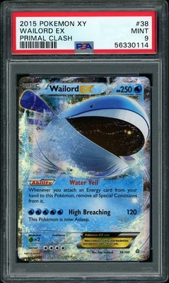 2015 Pokemon XY Primal Clash Wailord EX #38 PSA 9 MINT - Image 1 of 2