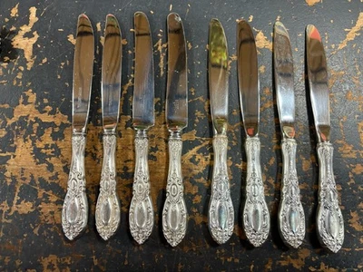 "Juego de 8 cuchillos de cena KING RICHARD de plata de ley de 8 1/2"" Towle" Foto 1 de 3