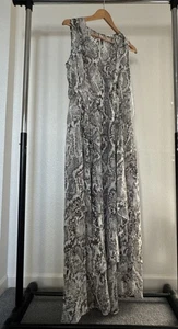 Calvin Klein Women's Snake Print Sleeveless Maxi Dress Size 12 - Picture 1 of 7