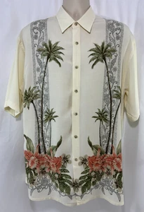 Camisa floral vintage años 90 Pierre Cardin para hombre marfil hawaiana talla grande - Imagen 1 de 11