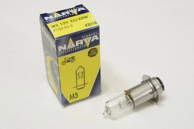Halogen headlight bulb Autolampe NARVA # 42015 M5 12V 25/25W base P15d-25-3 - Image 1 of 3