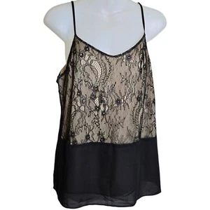 Ann Taylor Loft Womens Camisole Top Size Small Lace Accents Lined Whimsigoth - Picture 1 of 9