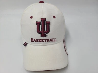 Indiana University Hoosiers Baloncesto Zephyr Ajustado 7 1/8 Gorra Gorra NCAA Blanco Foto 1 de 4