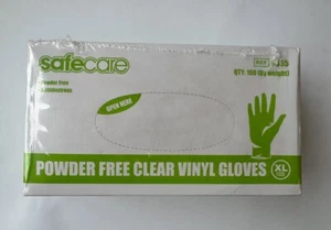 100pk Clear Disposable Vinyl Gloves, Powder Free, Strong Catering Food Safe, - Picture 1 of 3